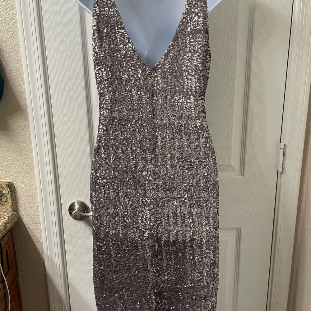 Velvet Brand Sequin Sleeveless Party Dress - Rose/Pale Purple - Picture 6 of 11